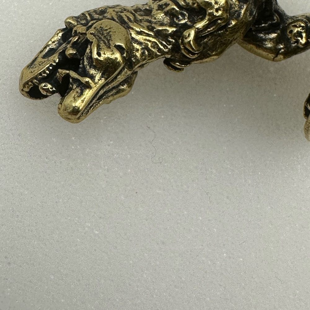 Brass T-Rex Miniature Figurine for Dinosaur Enthusiasts - Picture 10 of 11